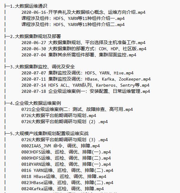 大数据运维实战 视频教程 下载   图1