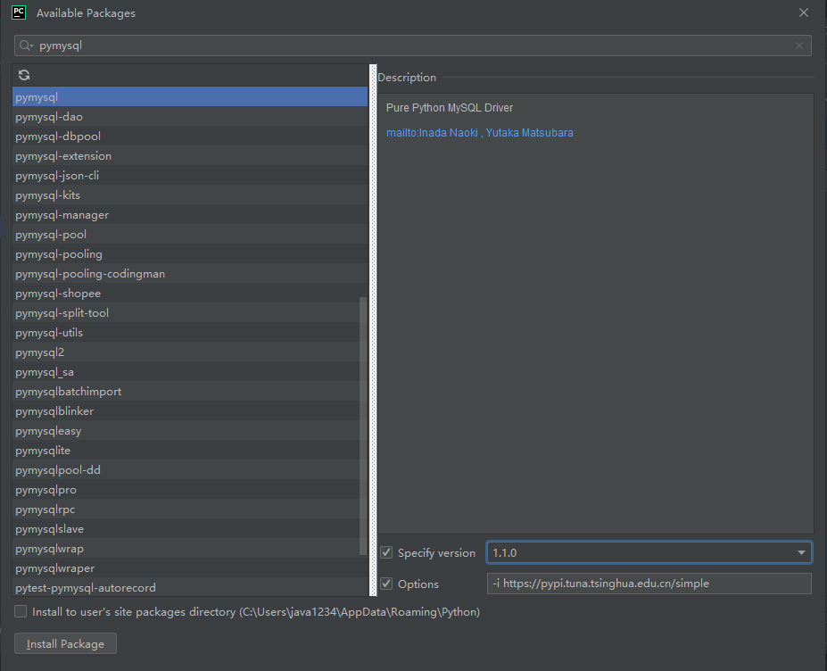 pymysql简介以及安装  图1