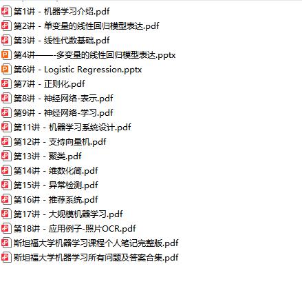 斯坦福大学机器学习PDF 资料 PDF 下载 图1
