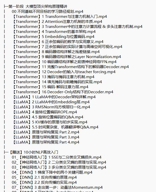 大模型原理与训练实战 视频教程 下载   图1