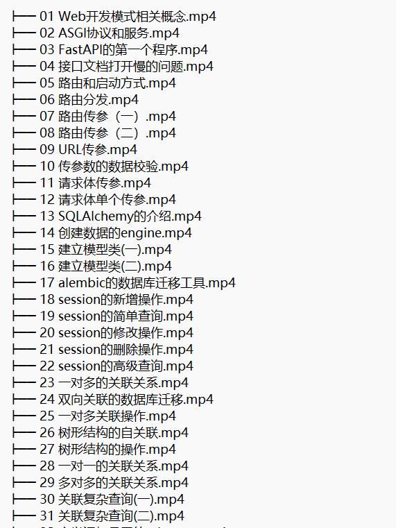 python web异步框架FastAPI 视频教程 下载 图1