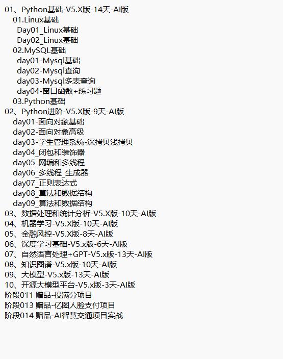 2025年Python+AI人工智能开发视频教程 下载 图1