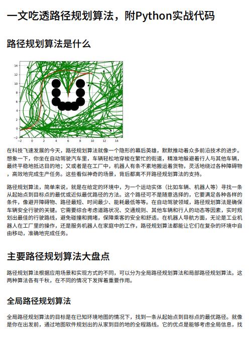 一文吃透路径规划算法，附Python实战代码 PDF 下载 图1