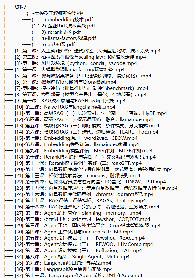 大模型应用开发-模型训练-RAG-Agent-AI项目实战 视频教程 下载 图1